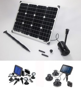 50 W Solar Gartenteich Teich Tauch Pumpe Led Beleuchtung Garten Strahler Wasser Ebay