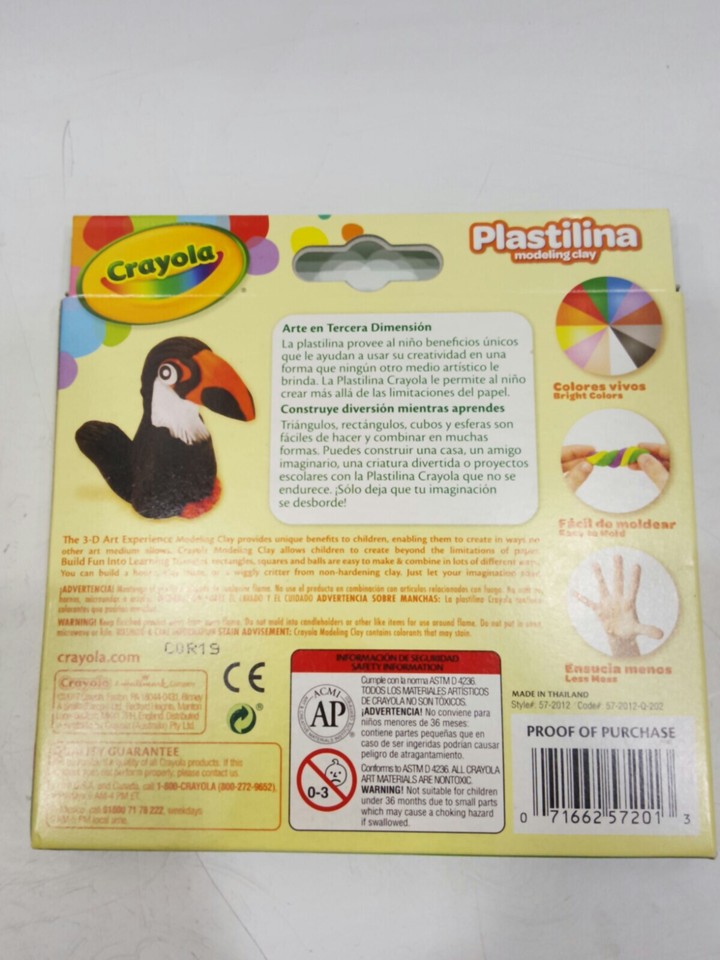 Crayola Plastilina Clay 12 Colors, 6.7oz, Modeling Clay, NonToxic, Age