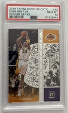 2019-20 Donruss Optic Winner Stays #12 Kobe Bryant PSA 10 GEM MINT