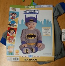 NIP Rubie's 887645 DC SUPER FRIENDS BATMAN 6 pc Halloween Costume Infant 0-6 mo