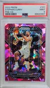2022 Prizm #101 STEPHEN CURRY Pink Ice PSA 9 MINT🏀🐐Golden State Warriors