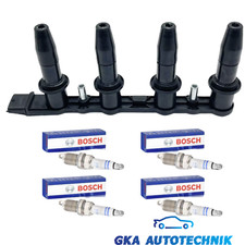 Zündspule + Bosch Zündkerzen für Opel Astra H L08 Corsa D Meriva Zafira 1.6 1.8L
