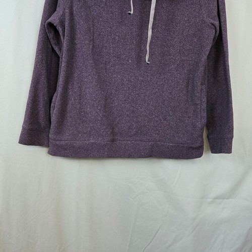 LL Bean Women's Purple Cowl Neck Drawstring Fleece Long Sleeve Sweater Small - Picture 5 of 10