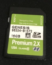 2014 2015 HYUNDAI GENESIS PREMIUM 2X NAVIGATION MAP SD CARD GPS 16GB 96554-B1572