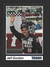 1991 Traks #1 JEFF GORDON Raw - Carolina Ford Dealers - RC - HOF