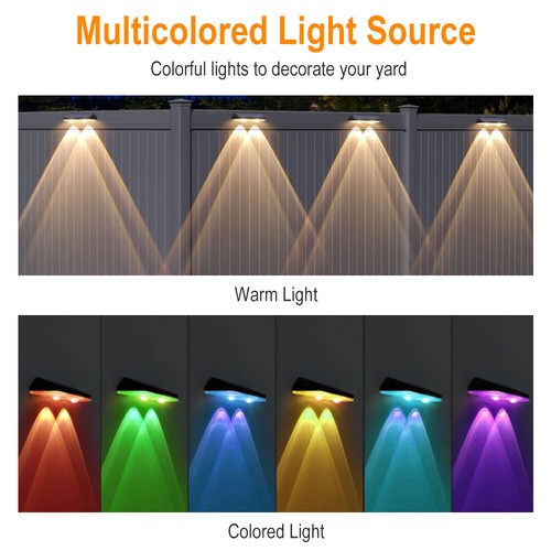 LED Solar Power Fence Lights Deck Door Wall Stair Step Outdoor Garden Decor Lamp - Picture 10 of 20