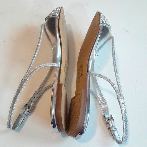 Aldo Women’s Karowara Flats Diamond Silver Clear Shoes Size 6.5 - Picture 9 of 10