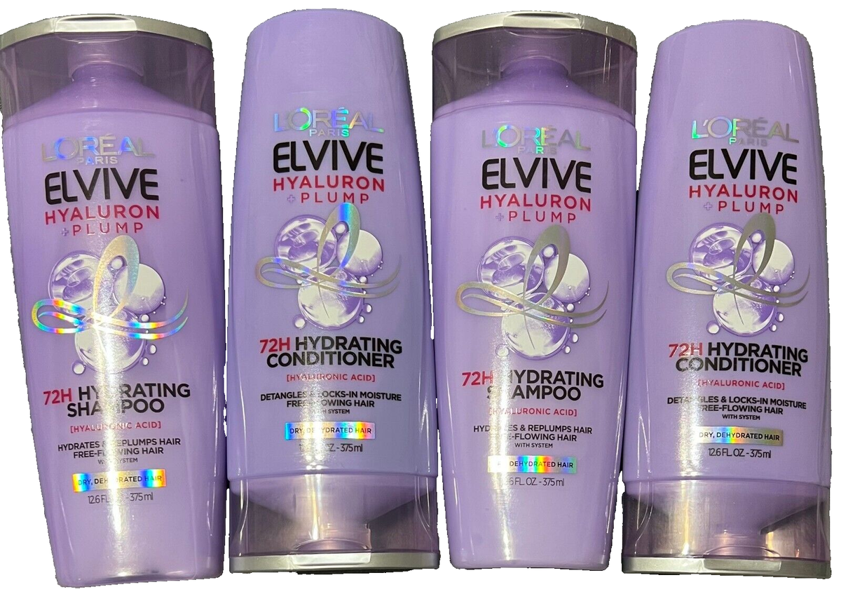 2 Sets L'Oreal Paris Elvive Hyaluron Plump - Shampoo & Conditioner