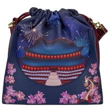 Loungefly Disney Mulan Drawstring Crossbody Bag NWT