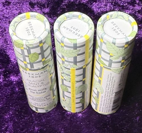 Beekman 1802 Ziegenmilch Lippenbalsam GLACIAL MINT & EUKALYPTUS 3er Set Neu Posten - Bild 2 von 7