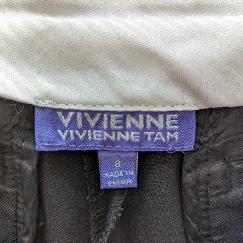 Vivienne women's black dress pants trousers with wide legs, size 8 - Picture 3 of 11