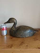 LARGE AMERICAN WOODEN DECOY DUCK - QUALITY SCULPRURE -  DRAKE  