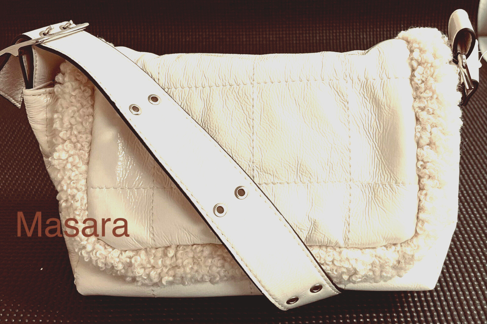 Стеганая сумка через плечо Topshop Кошелек цвета слоновой кости Легкая 4190₽