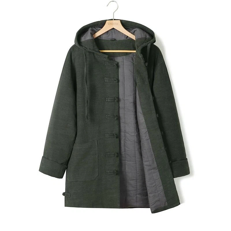 Traje Tang Chino Retro Para Hombre Informal Cálido Abrigo Acolchado Tai Chi Kung Fu Talla Grande Foto 2 de 4