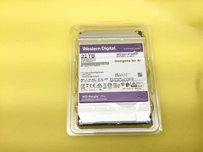 WD Purple Pro 22TB 7.2K RPM SATA 6Gb/s 512 MB Cache 3.5in HDD WD221PURP New