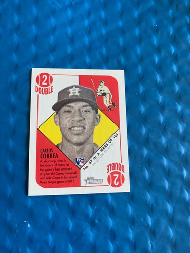 CARLOS CORREA ROOKIE CARD Baseball Twins Houston Astros 2015 MINI HERITAGE RC - 第 1/2 張圖片