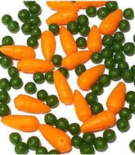 Barbi Dollhouse Miniature Food Mini Baby Carrots Peas Vegetable Fruit Lot 👻🧲15