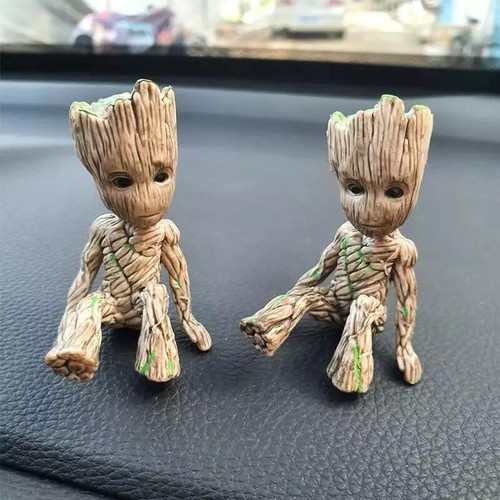Baby Groot Figure Guardians of The Galaxy 2 Tree Man Baby Sitting Model Toy Gift - Picture 13 of 24