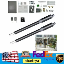 Automatic Arm Dual Swing Gate Opener Heavy Duty Kit Electric Remote Control Set