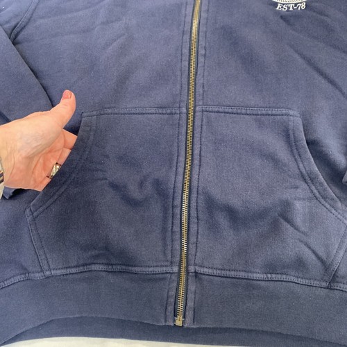 Chaps Polo Navy Full Zip Cotton Mens Jacket Sweatshirt Size XL - Picture 6 of 12