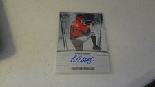 2011 LEAF DRAFT AU-BO1 BRETT OBERHOLTZER  AUTOGRAPHED  BASEBALL CARD