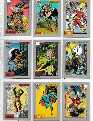 dc comics card sleeves ©1991 Impel Trading Cards 27 Selected Cards in plastic Pokémon Ryker | DC Comics Deck-Building