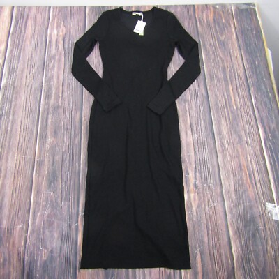 Marine Layer Lexi Long-Sleeve Midi Dress - Women's Black, Xs Marine Layer Lexi Long-Sleeve Midi Dress - Women's Black, Xs