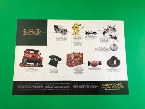 1997 JEEP WRANGLER ORIGINAL VINTAGE PRINT AD ADVERTISEMENT PRINTED 2 PAGE