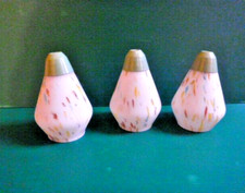 38) 3 VETRI RICAMBIO LAMPADA APPLIQUE LAMPADARIO MURRINA altezza cm. 12 STILNOVO