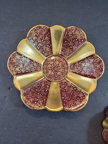 Royal Stuart Spencer Stevenson Tea Cup & Saucer Red Gold Textured England - Picture 5 of 15