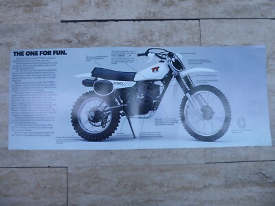 1980 Yamaha TT250 Enduro Original Sales Brochure Wall Art PL1077