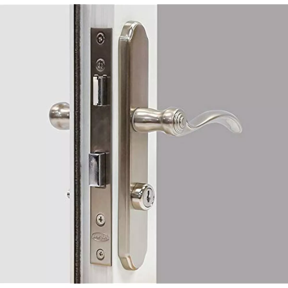 Elegant Brushed Brass Mortise Office Or Front Door Handle