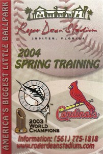 2004 St Louis Cardinals Spring Training Baseball Schedule | eBay