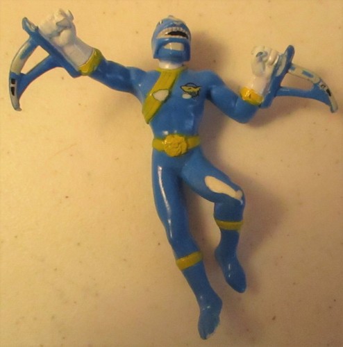 Power Rangers - azul Ranger - adorno-3"-2002 - Imagen 3 de 3