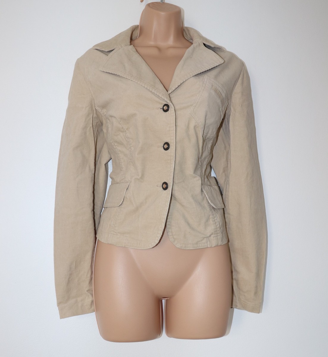 Women's STREET ONE Fitted Sand Needle Corduroy Stretch Blazer