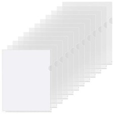12 PCS Plastic File Folders Clear Project Pockets Transparent Plastic