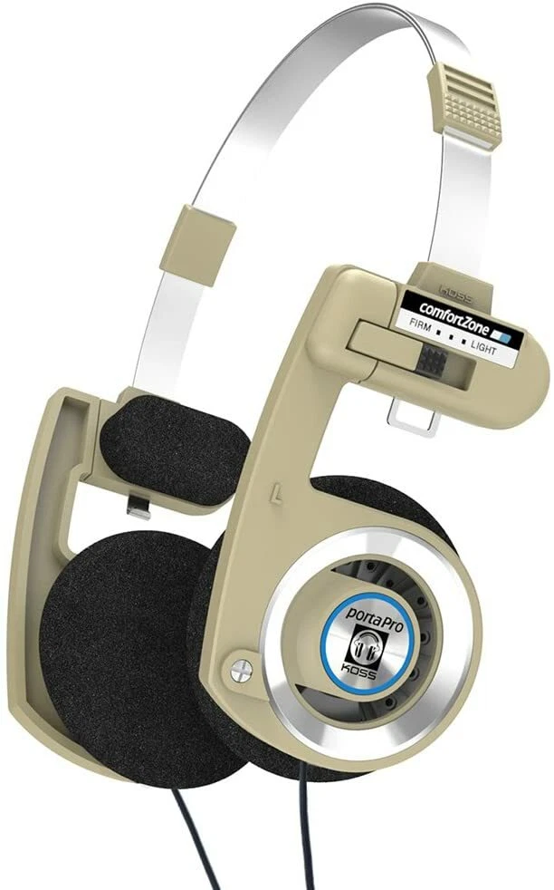 Koss Porta Pro Limited Edition Rhythm Beige On Ear Headphones In Line Mic Case