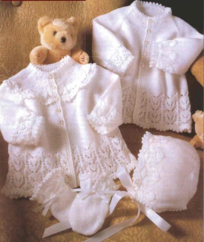 Strickanleitung Kopie 2159.  Baby Mütze Fäustlinge Strickjacken.  16-20" Brustumfang.  3ply