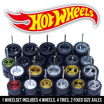 ホットウィール Real Riders 5台set 1/64 Scale 5 SPOKE MUSCLE v5 Real Rider Wheels Rims Tires Set for