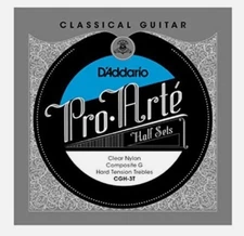Half-Set Pro-Arte Clear Nylon w/ Composite G Classical Guitar Hard CGH-3T