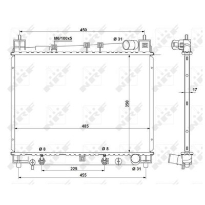 1x Kühler, Motorkühlung NRF 53212 passend für TOYOTA