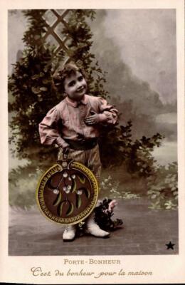 ⌘ Porte-Bonheur ⌘様 VINTAGE CARTE POSTALE- PORTE-BONHEUR - C'EST DU BONHEUR POUR LA