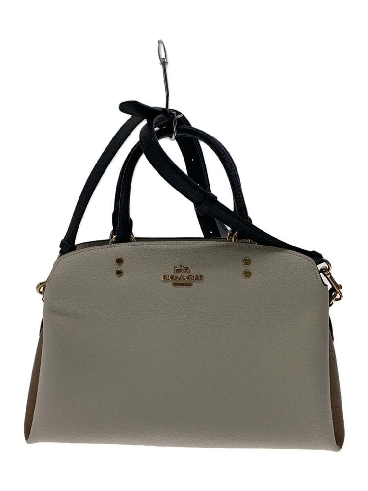 COACH Shoulder Bag Leather WHT 91162