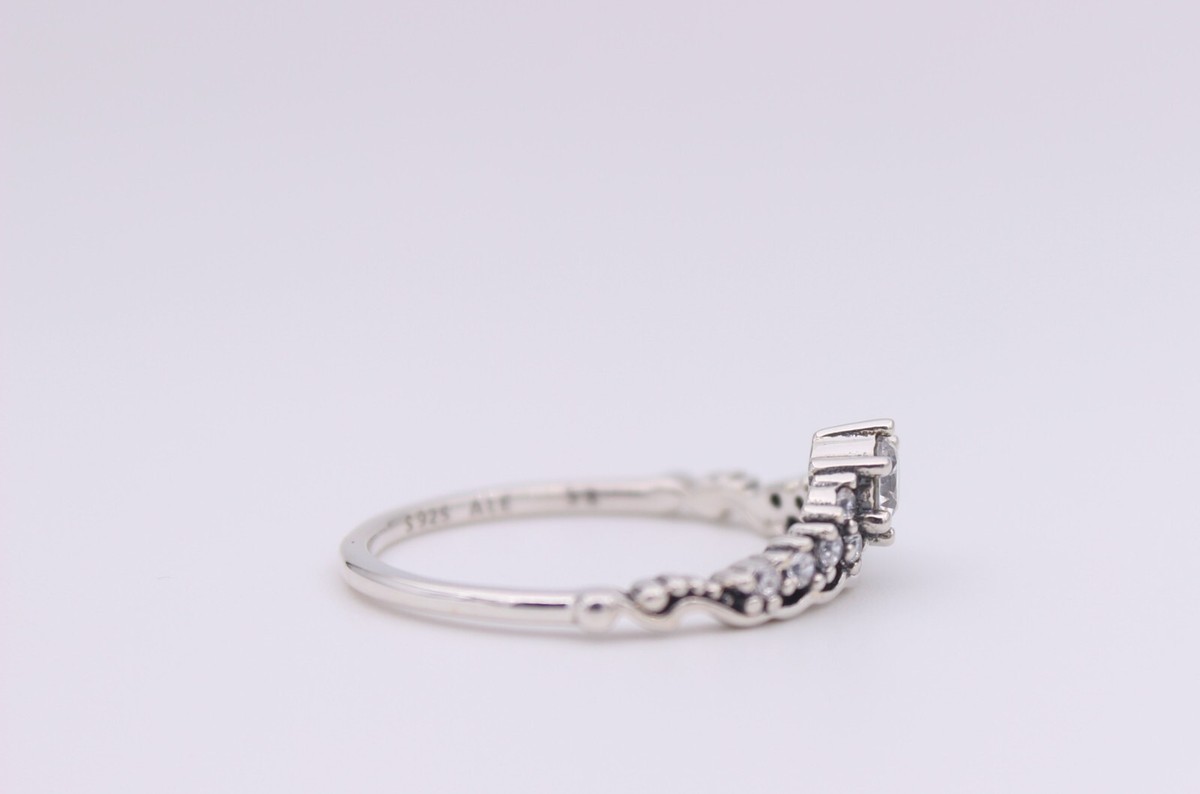 Size 7.5/56 Authentic PANDORA Fairytale Tiara Silver Ring S925
