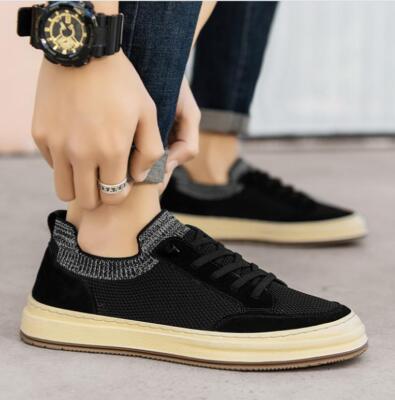 Mens Round Toe Lace Up Sneakers Soft Daily Board Shoes Casual Sport Shoes Pump 	