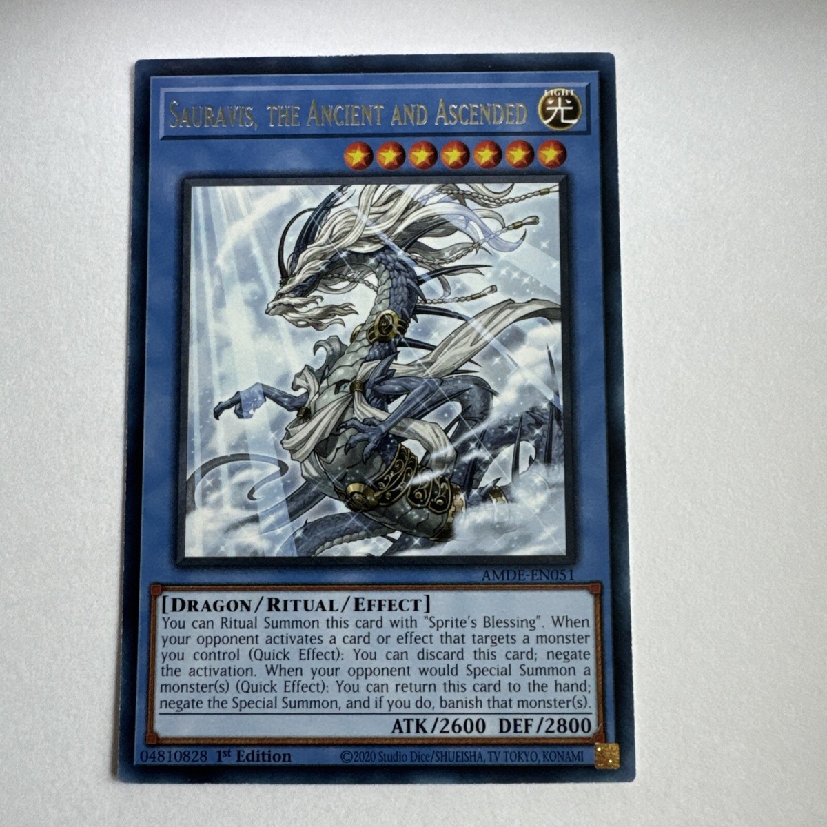 YuGiOh SAURAVIS THE ANCIENT AND ASCENDED x1 | AMDE ▪️ RARE CARD