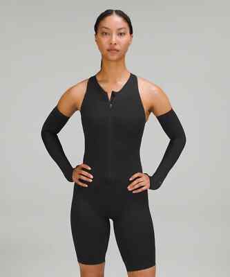 Lululemon Senseknit Running Sleeves Arm Warmers Black Reflective Pocket M/L W