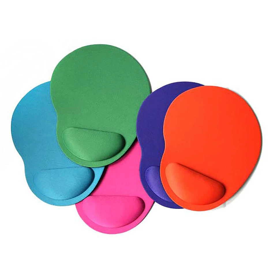 PC Mousepad Ergonomic Comfortable Mat With Wrist Rest Support Non Slip Orange - Image 2 of 4