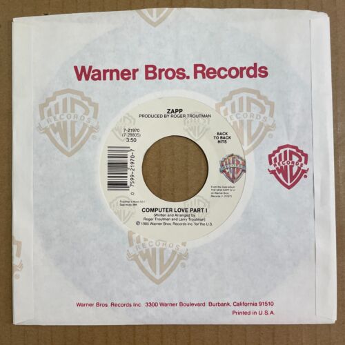 ZAPP More Bounce To The Ounce / Computer Love 45 WB 7-21970 NEW UNPLAYED FUNK - Picture 2 of 4