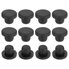 35Pcs Silicone Hole Plug 12mm Black High Temp t Type Rubber Stoppers